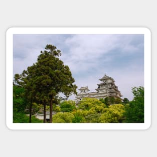 Castle at Hiimeji With Trees, Kansai, Japan Sticker